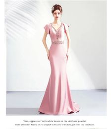 Robe longue formelle pour femmes, robe de soirée élégante, robe de bal de luxe, robe de Gala, robes de bal, YD, 2024