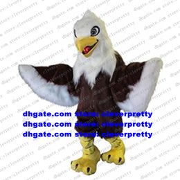 Long Fur Eagle Hawk Mascot Kostuum Tercel Tiercel Falcon Vulture Streepjes Carakter Activiteitsalbum van schilderen ZX1835