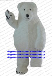Lange vacht witte zeebeer mascotte kostuum ijsberen volwassen stripfiguur outfit geschenken en souvenirs afdek ceremonie zx1451