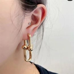 boucles d'oreilles longues en argent pendantes lustre boucle d'oreille pendantes lustres chaîne lien diamant t luxe designer bijoux bracelet pour wo292B