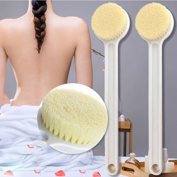 Esponja de baño exfoliante de mango largo, depurador de espalda, cepillo corporal para baño, equipo de limpieza de exfoliación, cepillo de ducha