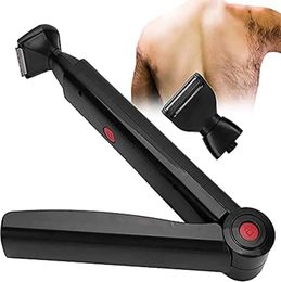 Rasoir à dos pliable 2 en 1 pour hommes, rasoir à longue poignée, Rechargeable par USB, grande lame, épilateur pour hommes, 240119