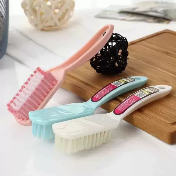 Cepillo para zapatos con mango largo, tabla de limpieza doméstica de plástico multifuncional Simple, cepillo para lavar la ropa