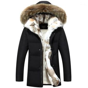 Lange hooded parka's mannen dikke warme heren winter jas jas mannelijke plus size s-5xl merk kleding man jas bont kraag overcoats1