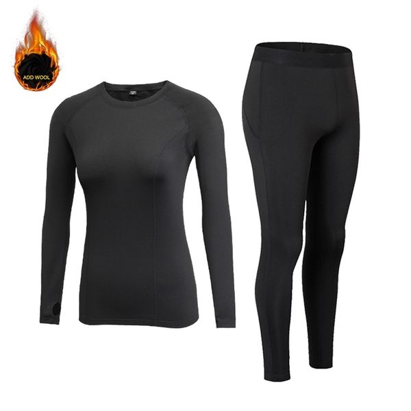 Long Johns Sous-vêtements thermiques Ensembles Femmes Warmer Respirant Plus Vlet Sous-vêtements Thermo Pyjamas Femme Vêtements de nuit d'hiver 211110