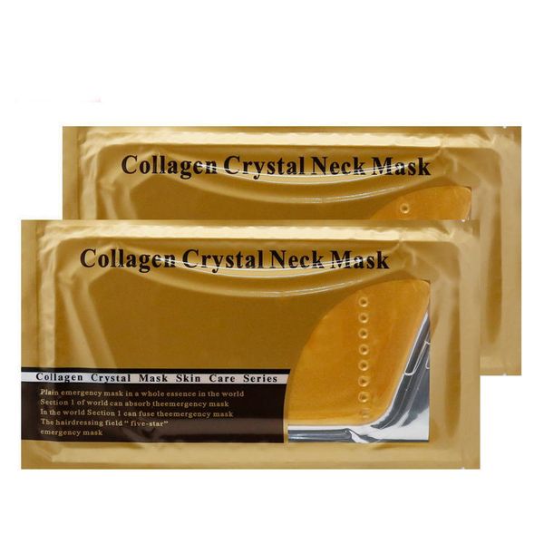 Masques de collagène doré hydratant de longue durée pelures pour le cou hydratant de soins cutanés Collagène Crystal Necy Mask