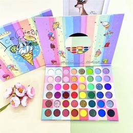 Paleta de sombras de ojos de colores a prueba de sudor de larga duración Maquillaje 48 colores Paleta de sombras de ojos Cosméticos en polvo prensado con brillo mate altamente pigmentado