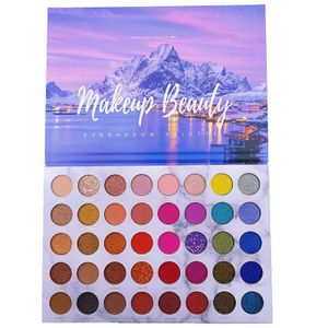 Palette de fards à paupières de couleur vive et imperméable de longue durée Maquillage 40 nuances Palette de poudre pressée mate chatoyante hautement pigmentée DHL