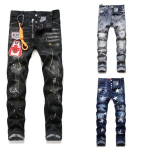 Long Mens designer de mode denim pantalon jeans haute qualité pile hommes jeans jeans pour homme jeans designer jeans nouveau style hip hop populaire en détresse