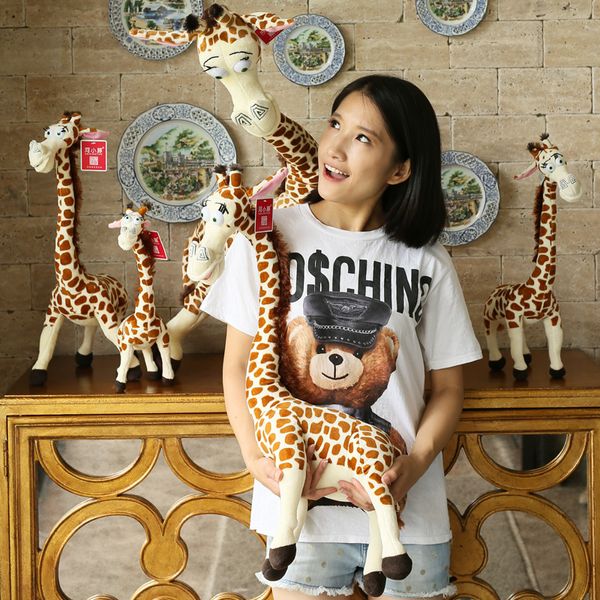 Chaude Long Cou Girafe En Peluche En Peluche Jouet Madagascar 3 Animal De Bande Dessinée En Peluche Jouets Enfants Bébé Poupée Mignon Cadeau D'anniversaire