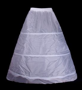 Witte lange petticoat hoepelrok onderrok bruiloft prom jurk hoepel rok petticoat 3-bot petticoat