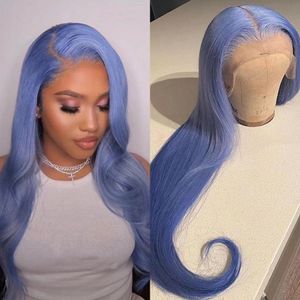 Long Purple Straight Lace Frontal Synthetic Wigs for Black/White Women Cosplay Party Hair Free Part Hairs