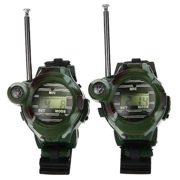 Longue gamme Radio à deux voies Talky Camo Armée de plein air Walkie Walkie Talkies Montre Jouet