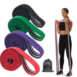 Bandes de résistance longues Bandes élastiques pour aide à la traction Entraînement d'étirement Bande de butin Entraînement Accueil Yoga Gym Équipement de fitness H1026