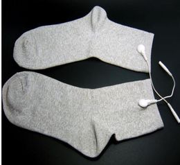 Chaussettes d'électrode à fibres argentées de longue taille Masage Tens Tens Tens Wocks Utilisation pour les machines Tensems avec câble5181909