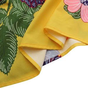 Faldas largas para mujeres Control de barriga de oro de verano Impreso faldas maxi para mujeres Floral Faldas Abiti Estivi Donna 2023