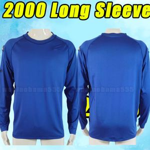 Lange mouw 2000 Retro voetbalshirts Italië voetbalshirt t Italia uniformen doelman Buffon Totti Vieri R.Baggio Maldini del Piero 00