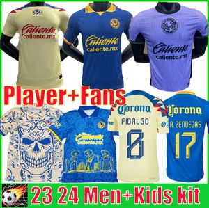 Liga MX Club America 23 24 Thuis Uit Derde Voetbalshirts 2023 2024 HENRY R.MARTINEZ D.VALDES G.OCHOA FIDALGO Fans Spelerversie Maillot Heren Dames Kindertenue