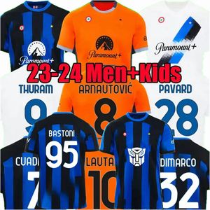 Fans de joueurs ALEXIS Soccer Jerseys LAUTARO 2023 2024 BASTONI Arnautovic MilanS BISSECK DIMARCO THURAM FRATTESI ASLLANI Barella Inter 23 24 Football Hommes Enfants Chemises