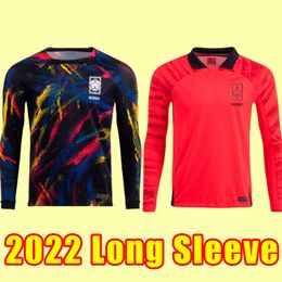 Manches longues 2022 Jerseys de football sud coréen Son Hwang Kim Hwang Lee Jeong Sung Lee Kwon 22 23 Jersey Football Shirts Home Version des fans