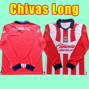 Manches longues 2023 2024 Chivas de Guadalajara Soccer Jerseys 23 24 LIGA MX I. BRIZUELA A. VEGA J. SANCHEZ S. FLORES maillot de football t F. BELTRAN GONZALEZ G. OROZCO