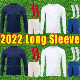 Manga larga 2023 MBAPPE camisetas de fútbol GRIEZMANN BENZEMA para hombre Francia 24 23 POGBA GIROUD KANTE camiseta de fútbol PAVARD TOLISSO Maillot Foot Kits completos calcetines conjuntos
