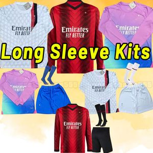 Manga larga 23 24 PULISIC GIROUD camisetas de fútbol IBRAHIMOVIC camiseta de fútbol 2023 2024 TONALI REBIC Ac KJAER THEO BRAHIM R.LEAO Hombres fanáticos jugador conjuntos completos calcetines MilanEs