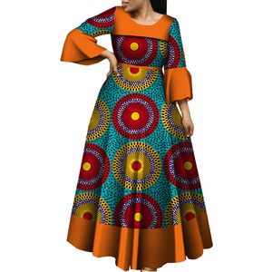 Manches longues manches évasées robes pour femmes fête mariage Date Dashiki femmes africaines vêtements 2021 robes de dame africaine WY5600