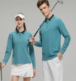 Golfpolo -shirt met lange mouwen Men vrouwen op maat gemaakte vaste kleurcultuur advertentie shirt herfst casual t -shirt team werk pri6682009
