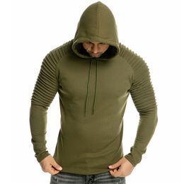 Lange mouw Hooded T-shirt Mannen Kleding Casual O-hals Homme Tops Tee Femme Hipster T-shirts Kleding 650236283636