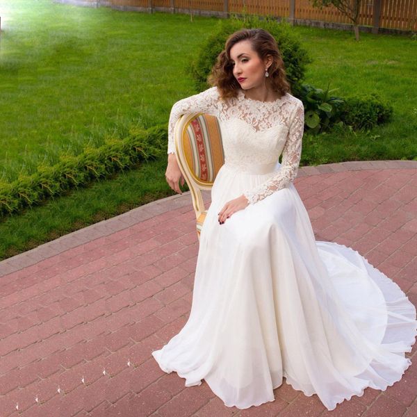 Robes de maternité en mousseline en dentelle à manches longues pour la séance de photoshoot Femme Bèvre de mariée de mariée