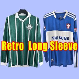 Manga larga Palmeiras R. CARLOS Camisetas de fútbol retro para hombre EDMUNDO ZINHO RIVALDO EVAIR Camisetas de fútbol para el hogar Uniformes para hombre Camisas de Futebol 10 11 92 93 94 95 96 1999 2009