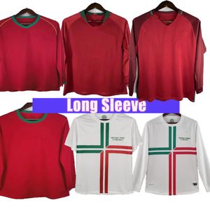 Portugal Retro voetbalshirts met lange mouwen Rui Costa Figo Ronaldo Nani CARVALHO voetbalshirts vintage klassiek Portugal uniformen 2006 2012 06 12