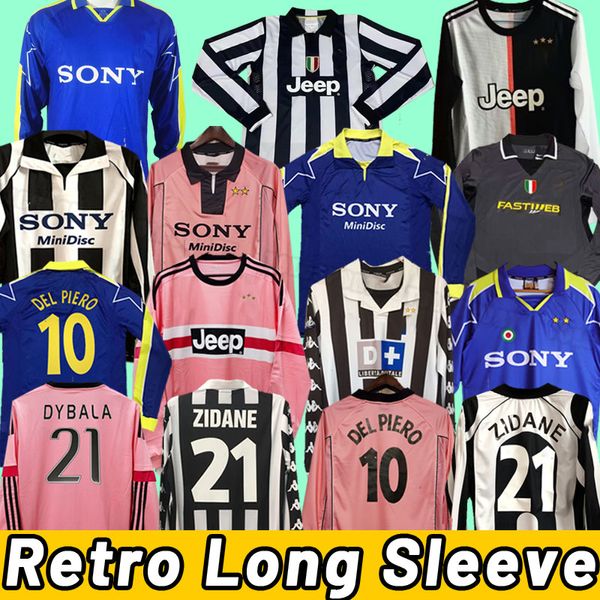 Manches longues Retro del Piero Montero Soccer Jerseys Platini Inzaghi Rossi Vieri Davids Football Kirt Juventus 15 16 95 96 97 98 99 00 1996 97 2000 2003 2004 2014 2015