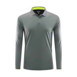 Camisetas de manga larga para correr Deporte Polo Hombres Fitness T Shirt Gimnasio Tshirt Sportswear Fit Dry Dry Dry Dry Golf Hournout Top