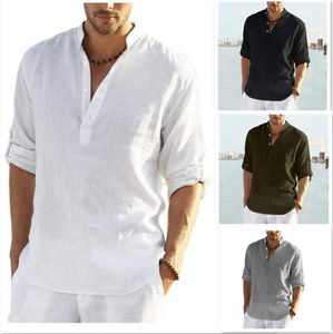 Chemise à manches longues chemise habillée de créateur 2023 Nouvelles chemises décontractées pour hommes Chemises à col rabattu à simple boutonnage en coton haut T-shirt chemises décontractées amples et confortables