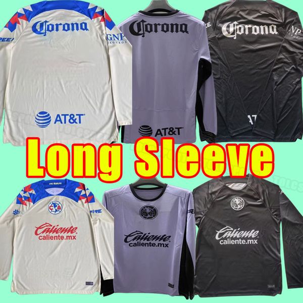 Jerseys de football à manches longues Liga MX 23 24 Club America Henry D.Valdes 3rd R.Martinez Fidalgo 2023 2024 MAILLOT FOOTBOOK Shirts Home Away Third Training