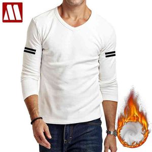 Chemise thermique à manches longues Casual Hiver Coton Épais T-shirt De Base Tee Tops Hommes Marque Fitness Chaud T-shirts Blusas Sweats T220808