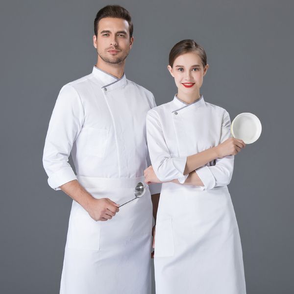 Restaurant d'hiver à manches longues Jacket Femme Femme Hotel Kitchen Staff Work Wear Women Cafe Food Service Chef Uniforme Salopets