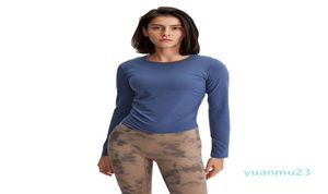 Yogashirts met lange mouwen Sporttop Fitness Yoga tee Gymsportkleding voor dames Gym Femme Jersey Mujer Hardloopoutfits9207416