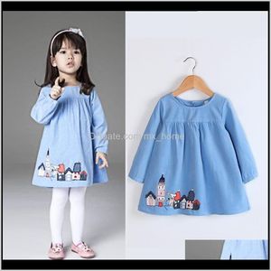 Robe à manches longues, Version coréenne, vêtements de princesse, vente en gros, robes pour filles, Nwwg7, J2Qz5