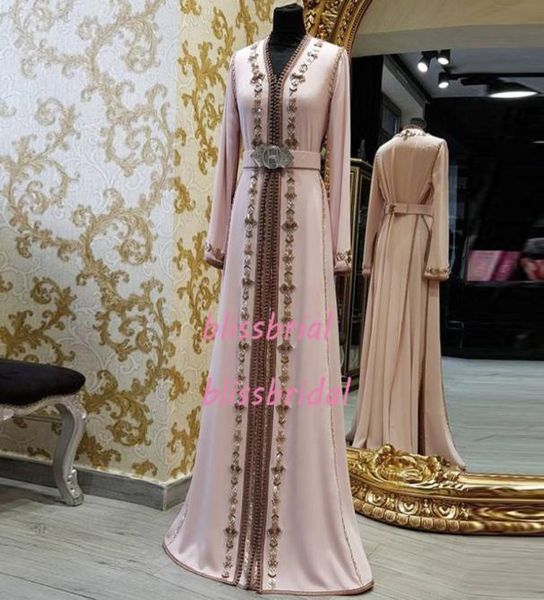 Robe de soirée formelle marocaine à manches longues Abaya Designs sirène Caftan robe de bal robes de soirée musulmanes turques caftan marocain3694957