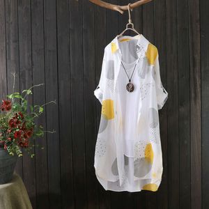 Chemise de protection solaire en mousseline imprimée à manches longues pour femmes en été, nouveau cardigan ample et polyvalent pour vêtements décontractés, veste fine pour femmes