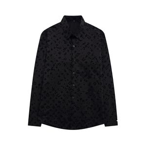 Camisa de manga larga Camisas de vestir de lujo para hombre Camisas de vestir de manga larga para hombre Camisa bordada informal de negocios Primavera Otoño Cuello flexible Estiramiento