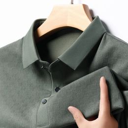 T-shirt met lange mouwen Hoge kwaliteit herenkleding M-4XL Polo Heren Sport Paard Bal Uniform Business Casual Herenkleding 240117