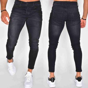 Lange slanke Broek Slanke Lente Gat Herenmode Dunne Skinny Jeans voor Mannen Hiphop Broek Kleding Kleding # G30 210318 L230726