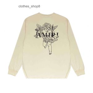 Lang sweatshirt zweet winter Amirs termijn voorraad hoodie Chaochao merk engel schets print mouw brief puur katoen heren T-shirt YAHD