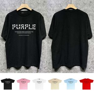 Purple Brand T Shirts Europese en Amerikaanse modemerken Purple Brand T-shirt T-shirts met korte mouwen en shirts