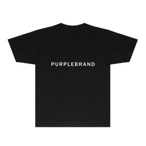 T-shirt à long terme de marque de marque violette T-shirt à manches courtes 100