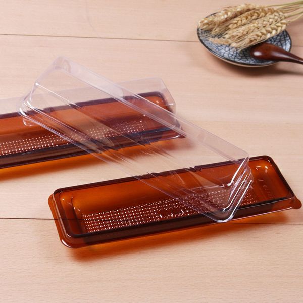 Long Transparent Roll Cake Box En Plastique Blister Cuisson Dessert Gâteau Emballage Boîte En Gros DH8747